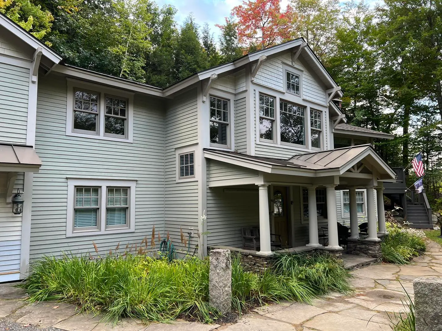 exterior siding and trim painting before image